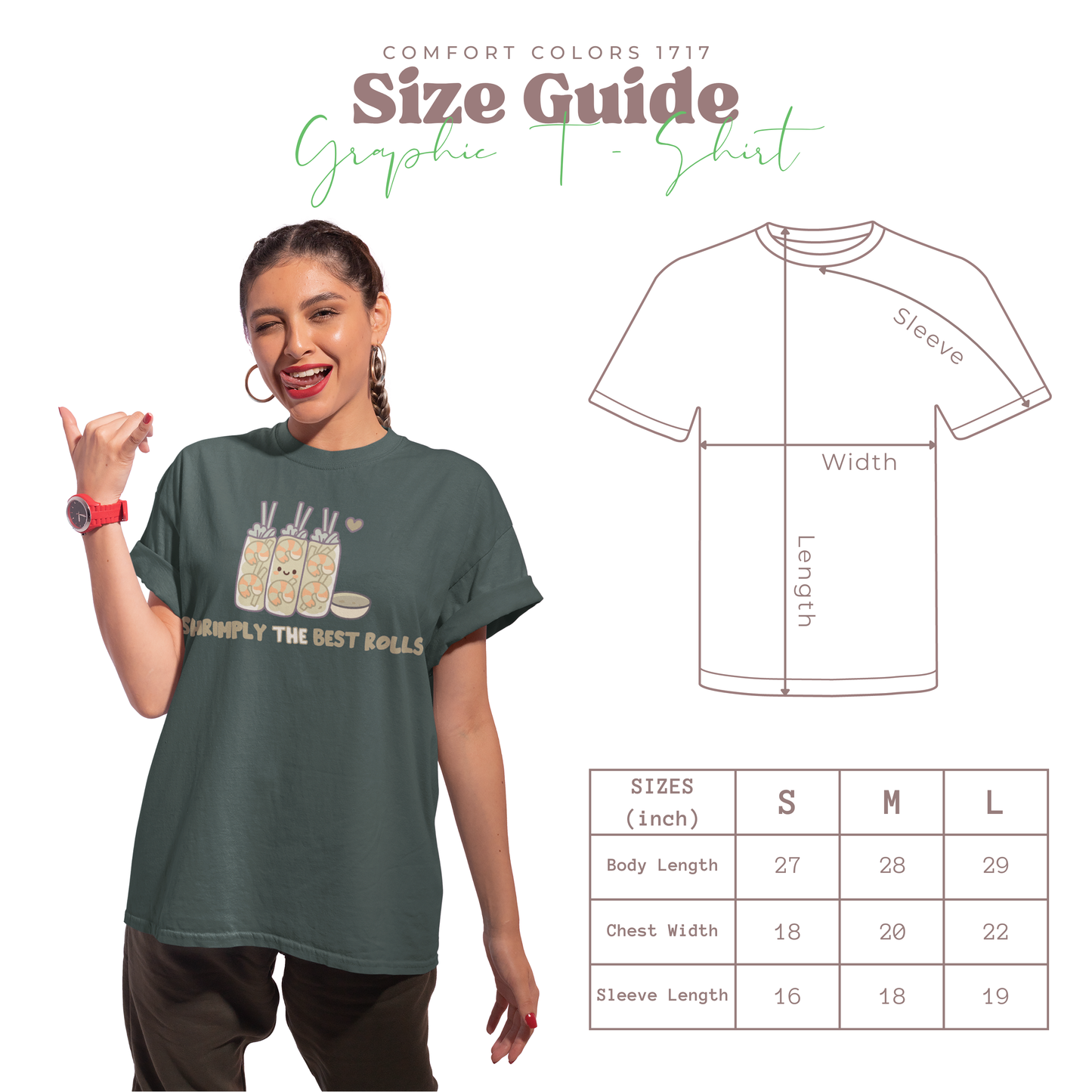 Shrimply The Best Rolls Graphic Unisex T-Shirt | Blue Spruce